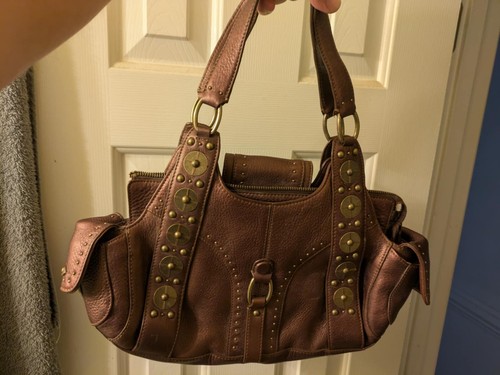 ๐ฅ Cole Haan Brown Village Pallette Satchel Vintage Official Buckle Accent ๐ฅ - Picture 13 of 15