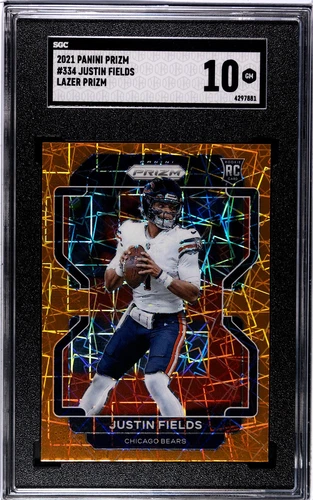 JUSTIN FIELDS RC *SGC 10* - 2021 Panini Prizm Rookie #334 Lazer Prizm