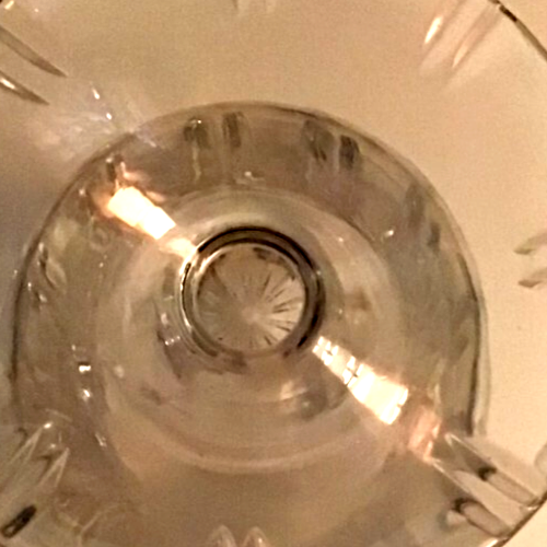 Vintage Bud Vase Lead Crystal Footed Clear Etched Leaf 7.75" - Picture 15 of 16