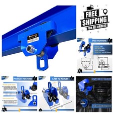 1 Ton Adjustable Push Beam Trolley - Effortless Load Transport 2200LBS Capacity