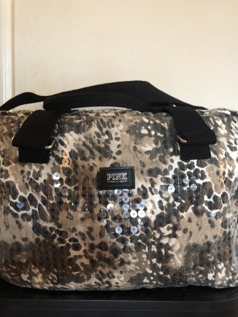 victoria secret sequin duffle bag