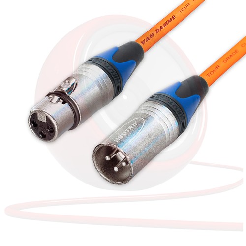 Cable de micrófono equilibrado Van Damme. Cables Neutrik XLR a XLR. Botas de color AZUL. - Imagen 6 de 10