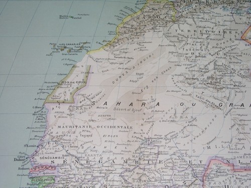 1907 ORIGINAL MAP AFRICA NIGERIA ALGERIA NIGER CHAD TUNISIA SENEGAL GHANA BENIN - Picture 3 of 8