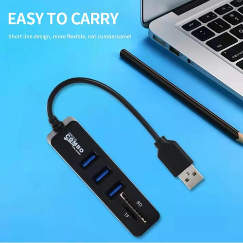 USB HUB 3 Port Adapter mit MicoSD & SD-Kartenleser Notebook/Laptop/PC/Macbook... - Bild 2 von 6