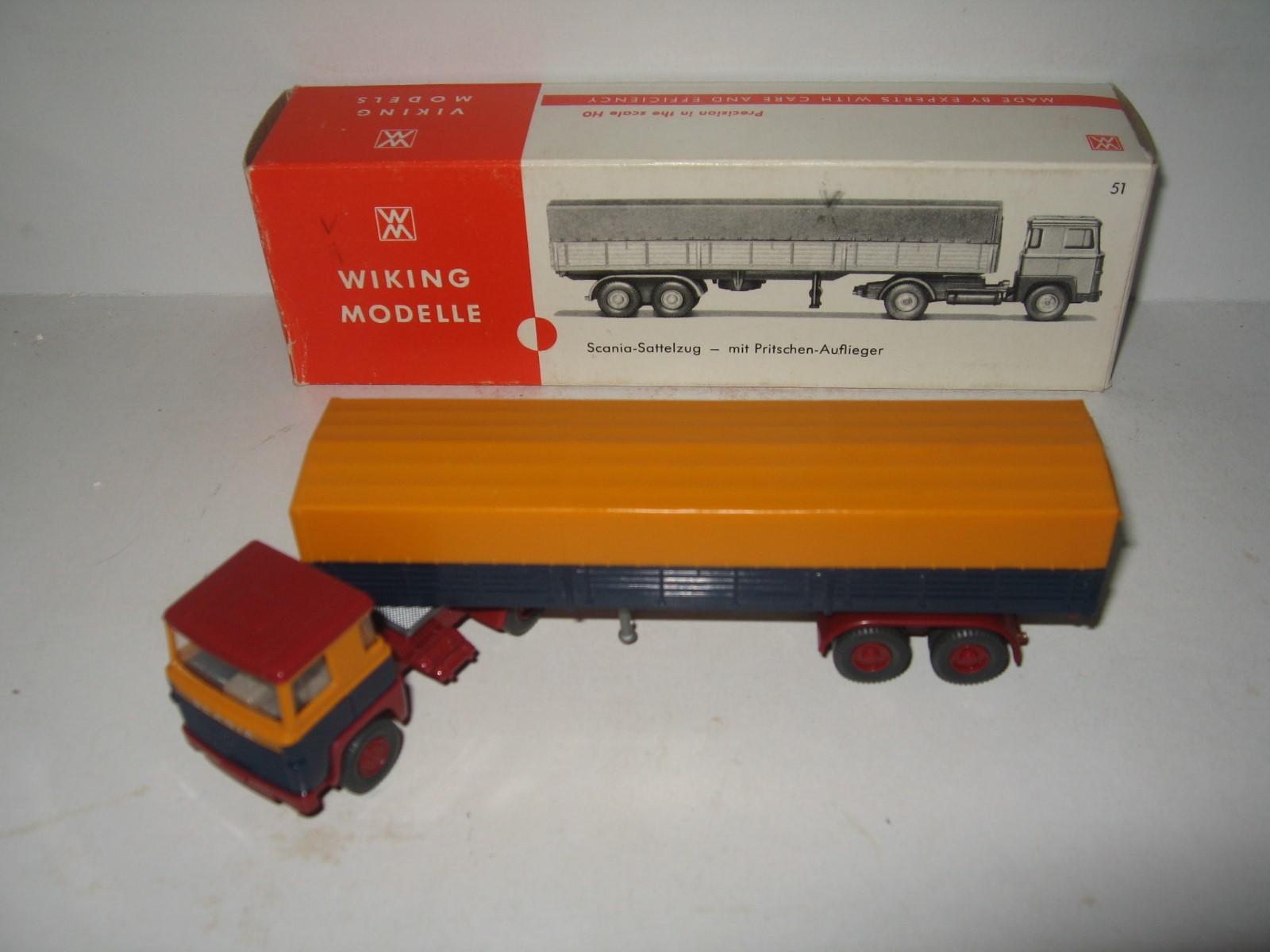 Wiking 510 Scania 110 Holzpritschensattelzug stahlblau mit OVP ORK Wiking 510 Scania 110 Holzpritschensattelzug stahlblau mit OVP ORK