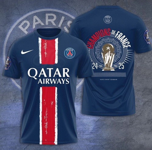 HOT! Paris Sa*int-Ger*main 2025 Champs 3D All Over Printed Shirt Geschenk Fan Made - Bild 3 von 4