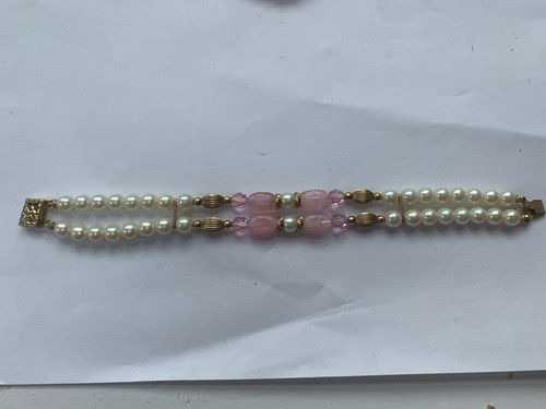 Lote De Colección - (2) Pulseras Perla Y Cuentas Metal Elástico Bisutería - Imagen 20 de 23