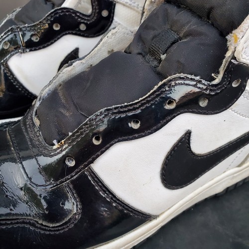 2008 Nike Womens Dunk Highs Autographed Travis Pastrana sz 6.5 White Black - Picture 6 of 24