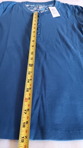 WOMENS LL BEAN XS PETITE PAJAMA SET TOP PANTS BLUE WHITE SNOWFLAKE NEW WITH TAGS - Picture 8 of 24