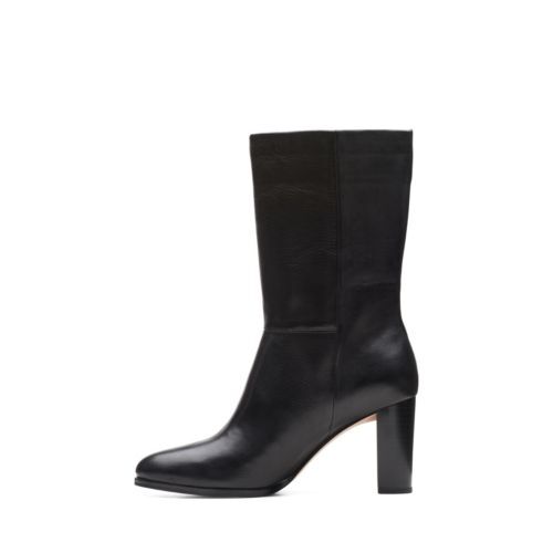 Botas para mujer Clarks Karamo Mid de cuero negro talla UK 7/41 - Imagen 5 de 5