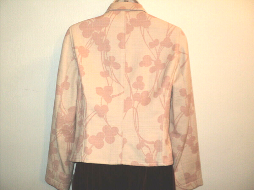 Rene Lezard Germany Jacket 34, US XS, 2-4 X Small Peach Pink Cotton/Linen Blazer - Picture 3 of 4