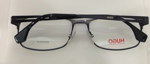 GAFAS HUGO BOSS RED 0081 VPN AZUL METÁLICO PISTOL TITANIO 54-17-140 FLEX - Imagen 2 de 4