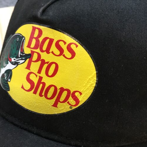 Bass Pro Shops Trucker Hat Men Black OS Adjustable Curved Brim Embroidered Logo - Picture 2 of 13