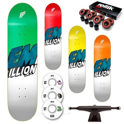 EMillion Fibertech Decks 8,0 - 8,5 Rollen Achsen Kugellager Bearings Skatboard