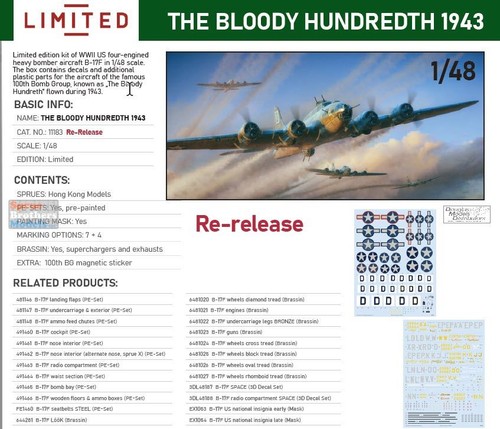 EDU11183V2 1:48 Eduard The Bloody Hundredth 1943 (B-17F Flying Fortress) [2nd - Bild 2 von 6