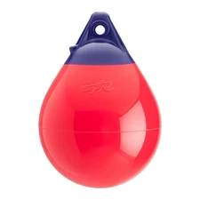 Round 8" Diameter 11.5" Height Red PVC Mooring Buoy for Up To 15' Length Boats