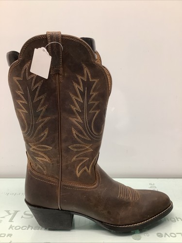 Ariat Heritage Damen-Westernstiefel runde Spitze braun Größe 7B, gebraucht.