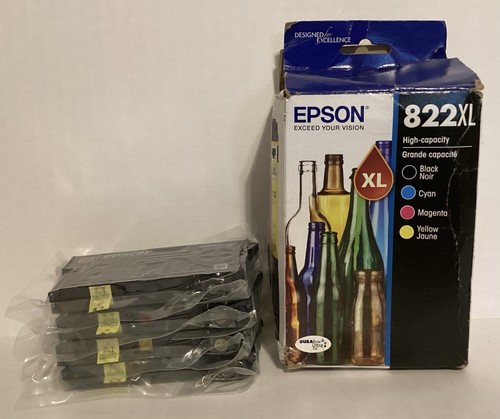 Epson 822XL Black Cyan Magenta Yellow T822XL-XCS EXP. 05/2027 - 第 2/22 張圖片