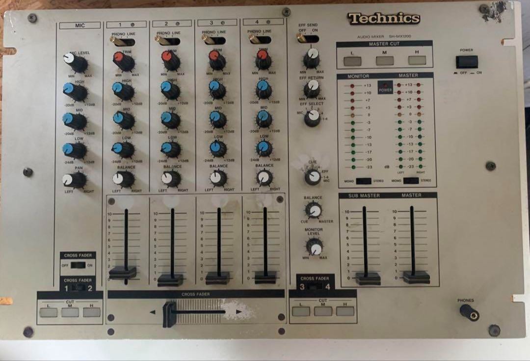 Technics テクニクス 4CH DJミキサー SH-MX1200 送料込み Technics SH-MX1200 DJ Audio Mixer Equipment 4-channel