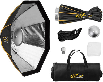 EZ Lock 25'' Octa Small Quick Softbox, Eight-Sided Parabolic Softbox Opens up and