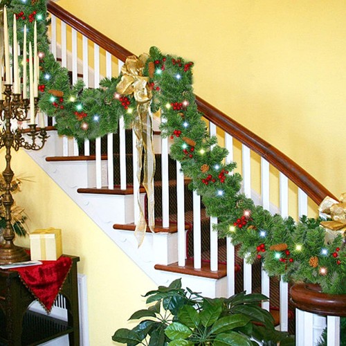 Suspensión de puerta de ratán suspensión de manchas de ratán decoración de Navidad ratán - Imagen 6 de 12