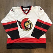 Vintage Ottawa Senators Jersey Mens XXL White Pro Player Excellent Condition