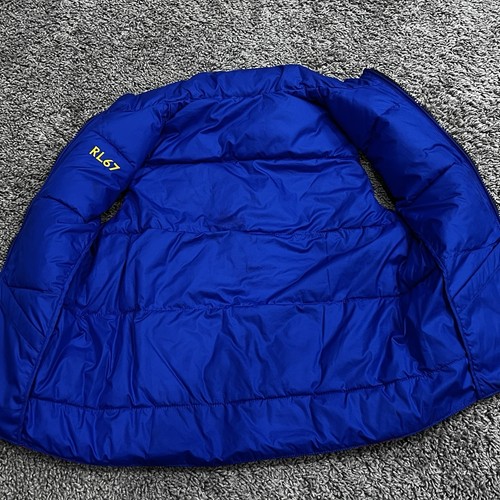 Polo Ralph Lauren Kids Reversible Down Puffer Vest Boys 7 Red/Blue Jacket Coat - Picture 6 of 10