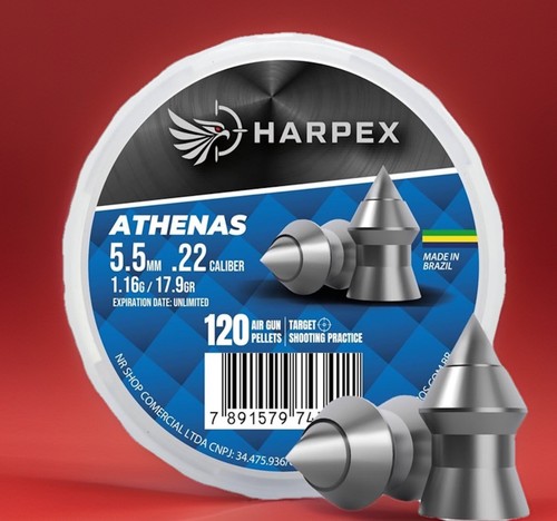 Brazil Harpex Athenas Drill Pellets .22 Cal Heavy Hunter Pointed Tipped Slugs - Picture 1 of 3