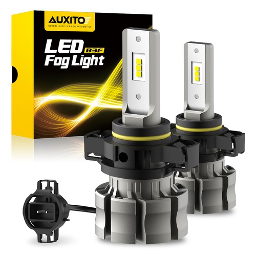 5202 H16 LED FOG LIGHT BULBS 6500K FOR 2007-15 CHEVY SILVERADO 1500 WHITE AUXITO - Picture 1 of 14