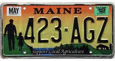 *BARGAIN BIN*  2012 Maine SUPPORT LOCAL AGRICULTURE License Plate #423-AGZ