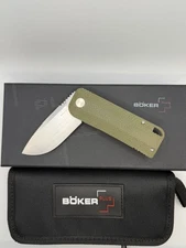 Boker Plus Baby Yaga Green Micarta Folding Knife New 01BO386