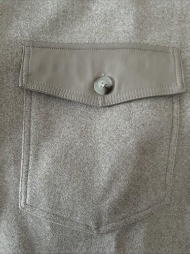 Sonoma XL Oversized Sherpa Shacket 150 Oatmeal button up jacket NWT - Picture 4 of 14