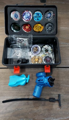 Beyblades Battle Blade Kit 12 spinners 2 Launchers Storage Case Anime - Picture 1 of 14