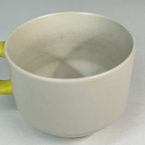 STARBUCKS WINKING EYE COFFEE CUP MUG 14OZ 2017 OFF WHITE YELLOW HANDLE EYELASHES - Picture 6 of 9
