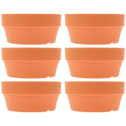 6 Pcs Imitation Clay Flower Pot Rustic Indoor Round Tabletop Decorative Pots - Picture 9 of 12