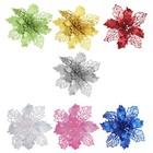 7PCS Glitter Artificial Christmas Flower Christmas Tree Fake Flower Decoration