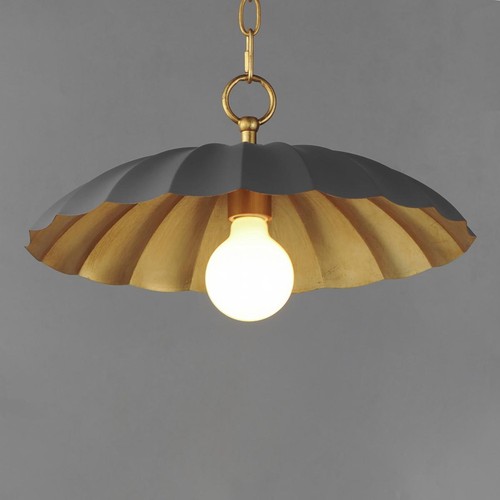 Maxim Lighting 18055DGGL Primrose Pendant Dark Grey and Gold Leaf - Picture 4 of 4