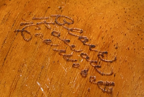 "Cuenco de hojas de madera de koa rizado vintage Blair Honolulu Hawaii acacia hawaiana 13""x8""" - Imagen 8 de 10