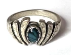 Vtg WM Wheeler Sterling Silver 925 Wings Paua Shell Native American Ring Sz 8.5