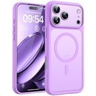 Etui na iPhone 17 Pro, pełna ochrona aparatu, pierścień magnetyczny Midnight Purple
