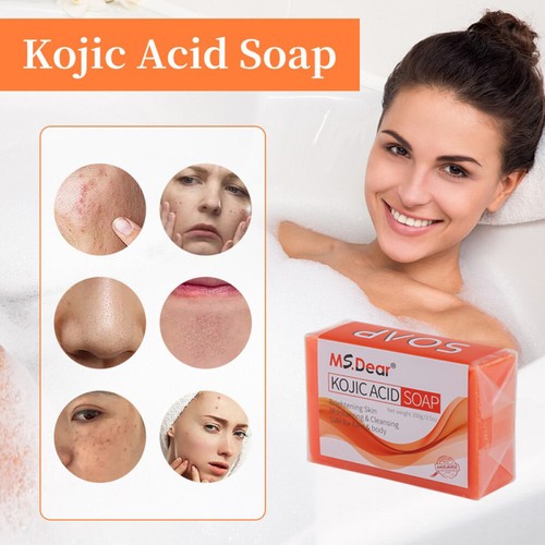 1-5X Brightening Whitening Skin Soap Organic Kojic Acid Soap Face Body Soap 100g - Picture 9 of 31