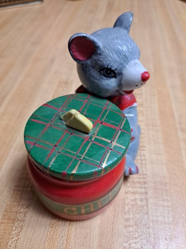 Vintage Kerzenhalter Weihnachten Maus signiert T.Y. 1991 #375 - Bild 2 von 9