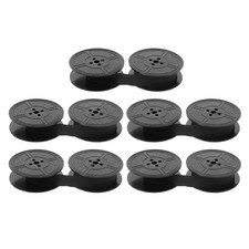  5pcs Typewriter Ink Ribbon Spool - Twin Spool Black Nylon Ribbon Replacement