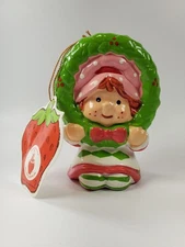 Vintage American Greetings Strawberry Shortcake with Wreath Ornament with Tag