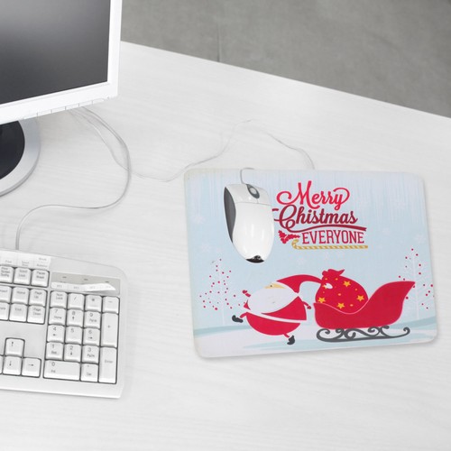 2 PCS Santa Claus Mouse Pad Büro Mauspad Gummi Muster-Schreibtisch-Mousepad - Photo 11/12
