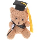 Mini Plush Graduation Bear Grad Cap Animal Bear Flower Doll Bouquet Decor