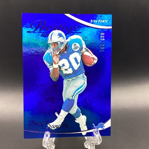 2023 PRESTIGE BLUE XTRA POINTS #100 BARRY SANDERS /299 DETROIT LIONS HOF SN - Picture 5 of 7