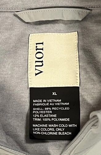 Vuori Vest “Academy Securities” Gray Full Zip Performance Vest Mens XL - Picture 4 of 6