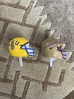 Nora Fleming College Football Helmets FSU Florida LSU New State Lot Three 3