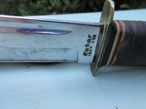 Vintage Kabar Fixed Blade Knife with Sheath 1207 USA - Picture 3 of 8